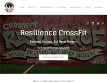 Tablet Screenshot of crossfitresilience.com